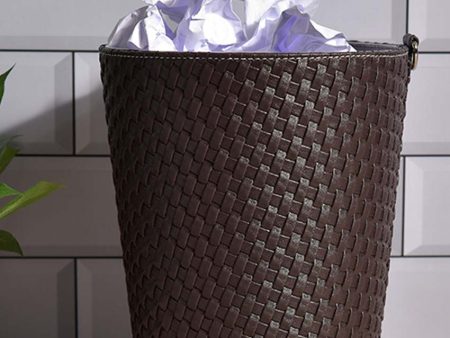 Sleek Faux Leather with Refined Minimalist Look Dustbin | 5 L | 9 x 11 inches Fashion