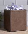 Elegant Faux Leather with Contemporary Design Dustbin | 5 L | 9 x 11 inches For Sale