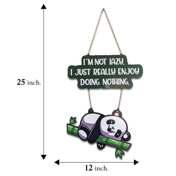 Lazy Panda Wooden Wall Hanging For Discount