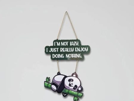 Lazy Panda Wooden Wall Hanging For Discount