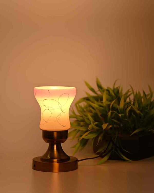 Aster Decorative Home LED Compatible Stylish Night Table Lamp | 4 x 10 inches Fashion