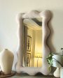 Sophisticated Ella Style Ivory Boucle MDF Fabric Glass Fabric Mirror | Ivory Online