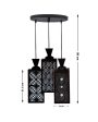 Decorative Wooden Pendant 3 Lights Foyer Ceiling Lamp | 8 x 4 x 35 inches Fashion