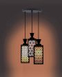 Elegante 3 Lights Wooden Premium Foyer Ceiling Lamp | 8 x 4 x 35 inches Online