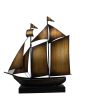 Brown Metal Ship Table Decor | Brown| 27 x 5 x 30 cm 11 x 2 x 12 inches For Sale