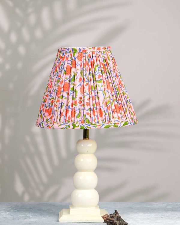 Contemporary Block Cotton Fabric and Coated Frame Print Empire Lampshade Hot on Sale