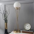 Sybil s Orb Gold Matt Brass Finish Table Lamp | 6 x 25 inches For Sale