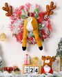 Quirky Stuck Reindeer Artificial Christmas Wreath | 18 x 15 x 7 inches on Sale