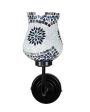 Colorful Distinctive Mosaic Glass Shade Wall Mounted Lamp With Iron Base | 9 x 4 x 13 inches For Sale