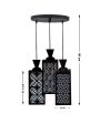 Elegant Wooden Pendant 3 Lights Foyer Ceiling Lamp | 8 x 4 x 35 inches on Sale