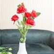 Classic Artificial Rose Flower Stick Plant Without Vase | 3 Feet Online now