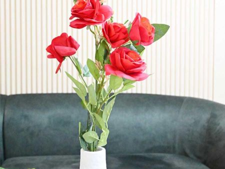 Classic Artificial Rose Flower Stick Plant Without Vase | 3 Feet Online now