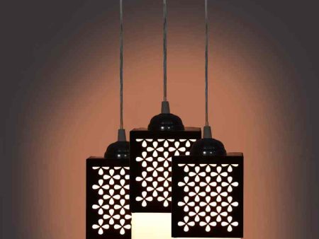 Contemporary 3 Lights Wooden Premium Hallway Ceiling Lamp | 5 x 6 x 32 inches For Cheap