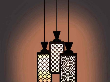 Deckey 3 Lights Foyer Wooden Pendant Ceiling Lamp | 8 x 4 x 35 inches Online Hot Sale