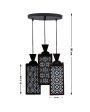 Decorativo Wooden Pendant 3 Lights Foyer Ceiling Lamp | 8 x 4 x 35 inches For Discount