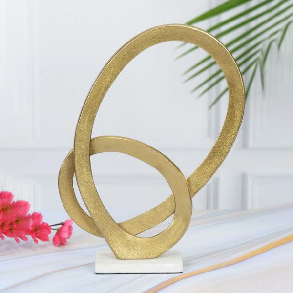 Glint of Gold Décor Aluminium Sculpture | 11 x 3 x 14 inches Cheap