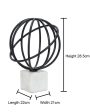 Black Iron Cosmic Wired Globe Décor Object | 9 x 8 x 11 inches For Discount