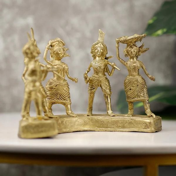 Exquisite Brass Dhokra Art Farmers Set | 9 Inches Online