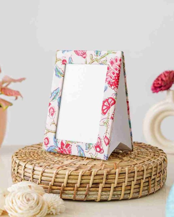 Floral Block Print Cotton Photo Frame | 8 x 6 inches Sale