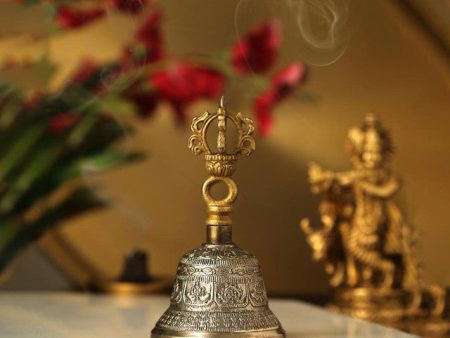 Dorjee Design Brass Hand Bell For Cheap