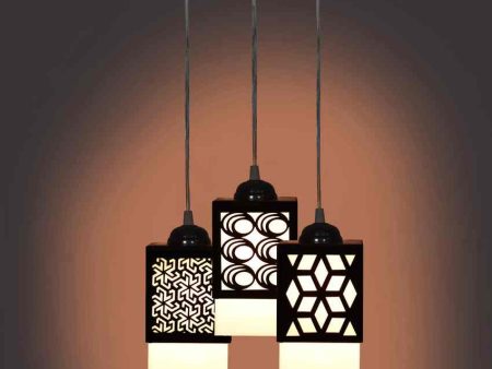 Ambiente 3 Lights Wooden Premium Hallway Ceiling Lamp | 5 x 6 x 32 inches For Sale