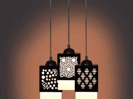 Ambiental 3 Lights Wooden Premium Hallway Ceiling Lamp | 5 x 6 x 32 inches Fashion