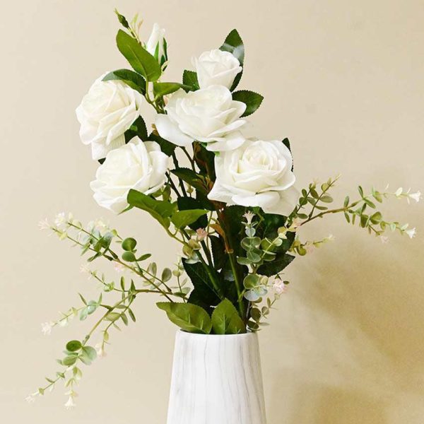 Classic Artificial Rose Flower Stick Plant Without Vase | 3 Feet Online now