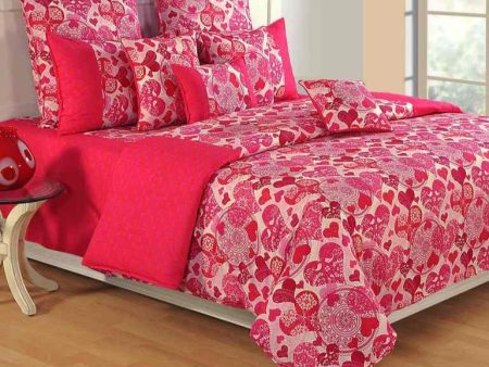 Abstract Classic Veda Pure Cotton One Bedsheet With Two Pillow Covers Set For Discount