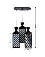 Elegant 3 Lights Foyer Wooden Pendant Ceiling Lamp | 8 x 4 x 35 inches Discount