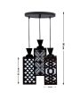 Hochwertig 3 Lights Foyer Wooden Pendant Ceiling Lamp | 8 x 4 x 35 inches For Cheap