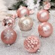 Charming Peach Snowflakes Christmas Ball Ornaments | 15 x 5 inches Hot on Sale