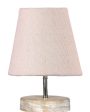 Antique Jute Round White Brushed Wood Table Lamp | 6 x 8 inches Online Sale