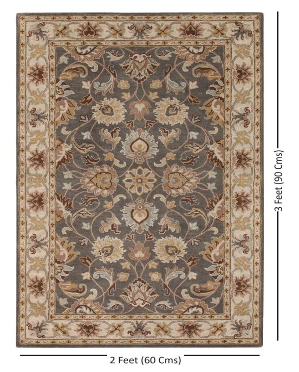 Caesar Handtufted Premium Woolen Carpet with Canvas Online now