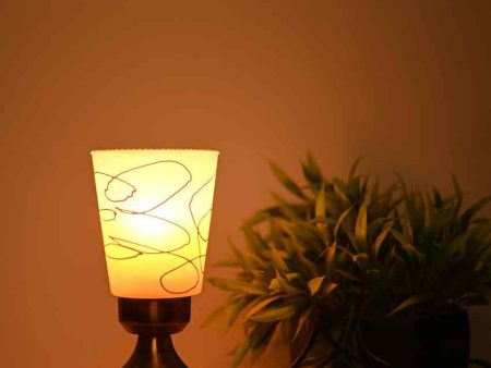 Camelia Designer LED Compatible Table Lamp With Glass Shade | 4 x 10 inches Online Hot Sale