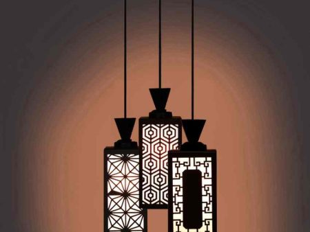 Design Wooden Pendant 3 Lights Foyer Ceiling Lamp | 8 x 4 x 35 inches Fashion