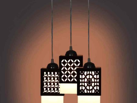 Creative 3 Lights Wooden Premium Hallway Ceiling Lamp | 5 x 6 x 32 inches Online Hot Sale