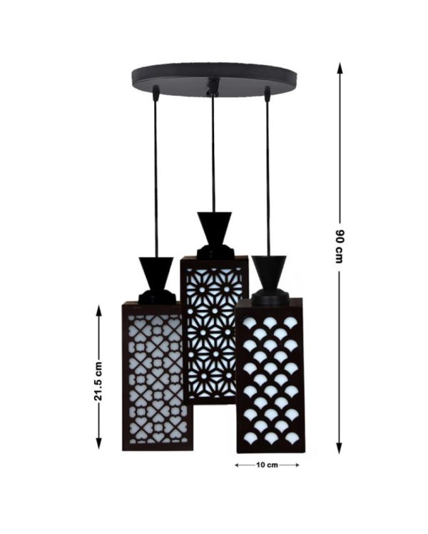 Estilo 3 Lights Wooden Premium Foyer Ceiling Lamp | 8 x 4 x 35 inches Sale