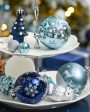 Stylish Silver & Blue Christmas Balls Set | 15 x 5 inches Sale