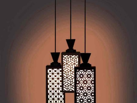 Funcional 3 Lights Foyer Wooden Pendant Ceiling Lamp | 8 x 4 x 35 inches Fashion