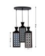 Clásico 3 Lights Foyer Wooden Pendant Ceiling Lamp | 8 x 4 x 35 inches Online