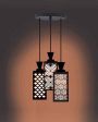 Elegante 3 Lights Foyer Wooden Pendant Ceiling Lamp | 8 x 4 x 35 inches For Discount