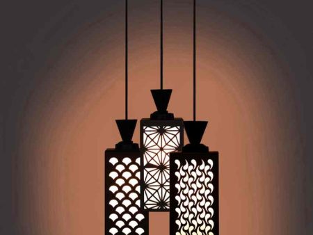 Glamour 3 Lights Foyer Wooden Pendant Ceiling Lamp | 8 x 4 x 35 inches Online now