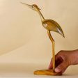 Elegant Wooden Carved Flamingo Sculpture | 11 Inches Cheap