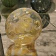 Misty Gold Art Glass Hand Blown Sphere For Cheap