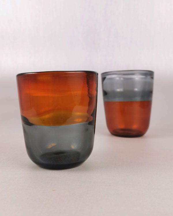 Alchemy Grey & Brown Tone Handmade Glasses | Set Of 2 For Discount