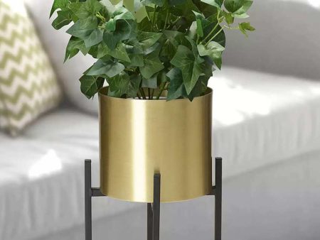 Contemporary Cylindrical Design Stand With Planter Pot Without Plant | 7 x 10 inches Hot on Sale