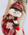 Whimsical Jute Snowman Christmas Stocking | 22 x 10 x 5 inches For Discount