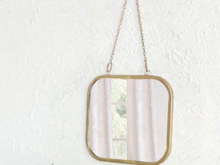 Square Hanging Mirror Withh Chain | 12 x 12 inches Online now