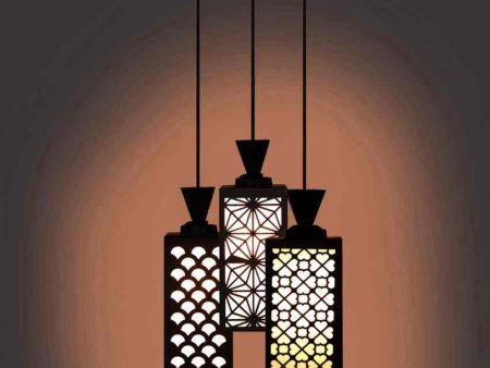 Arte 3 Lights Foyer Wooden Pendant Ceiling Lamp | 8 x 4 x 35 inches Cheap