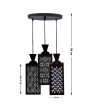 Espacio Wooden Pendant 3 Lights Foyer Ceiling Lamp | 8 x 4 x 35 inches Fashion